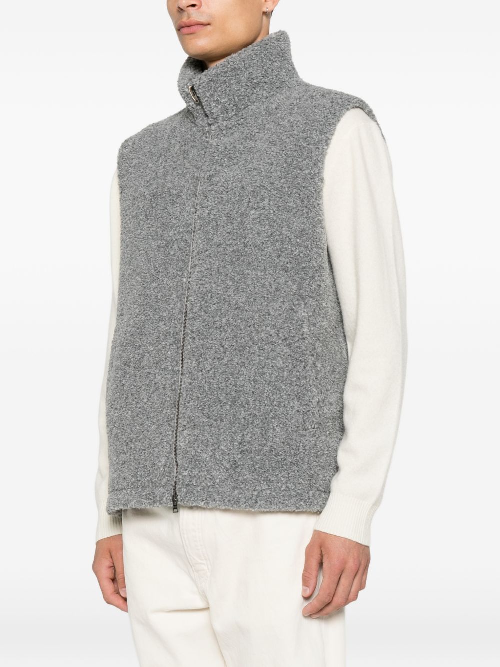 Herno Men Flannel Zipped Vest