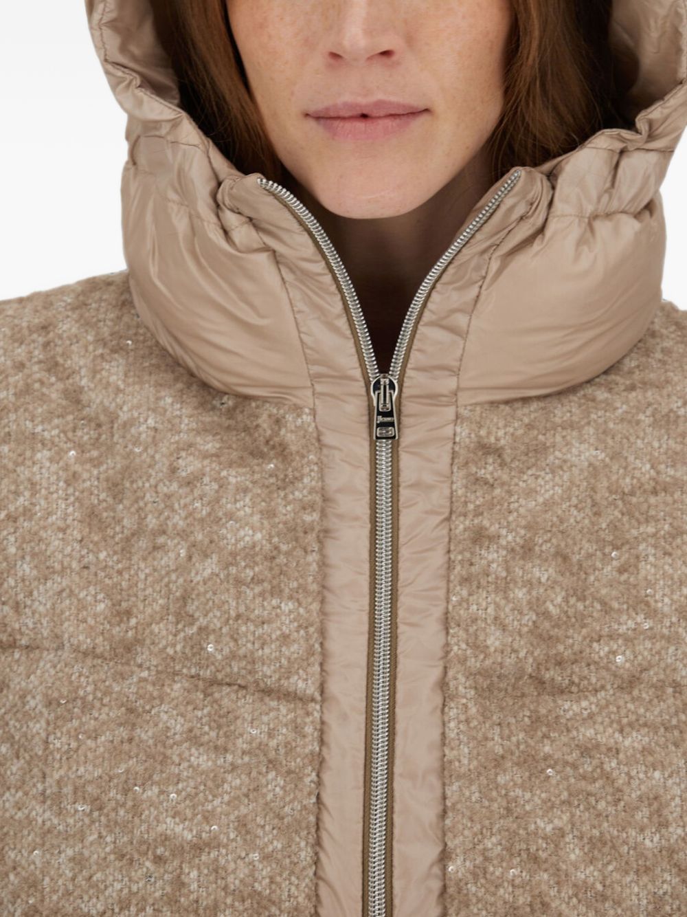 Herno Women Bouclé Short Down Jacket