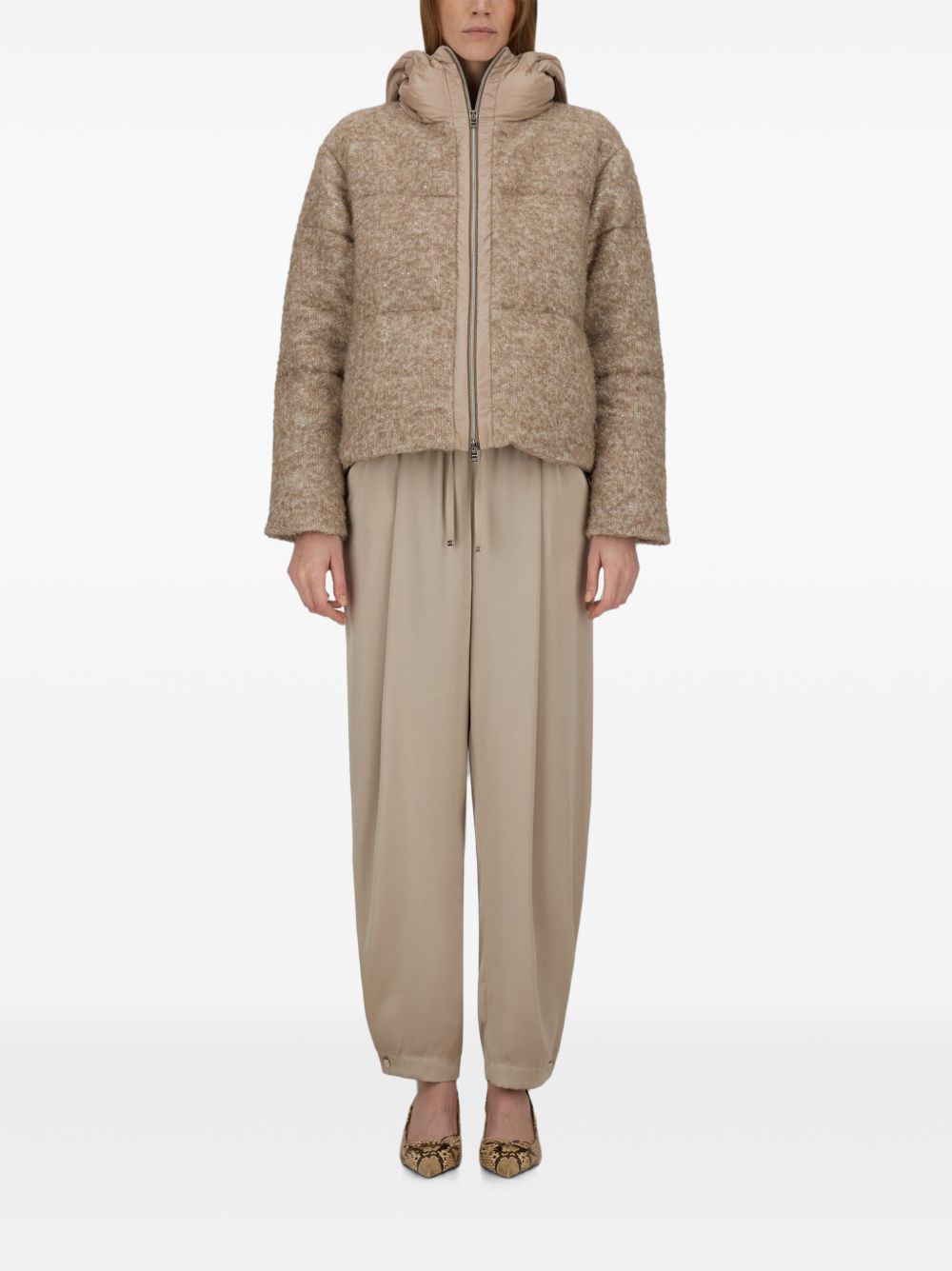 Herno Women Bouclé Short Down Jacket