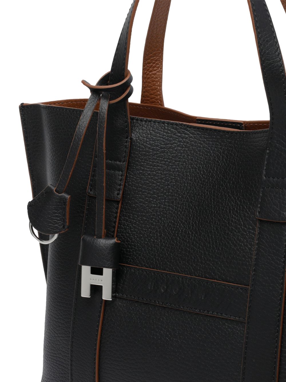 Hogan Women Script Small Leather Tote Bag