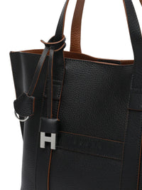 Hogan Women Script Small Leather Tote Bag