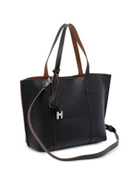 Hogan Women Script Small Leather Tote Bag