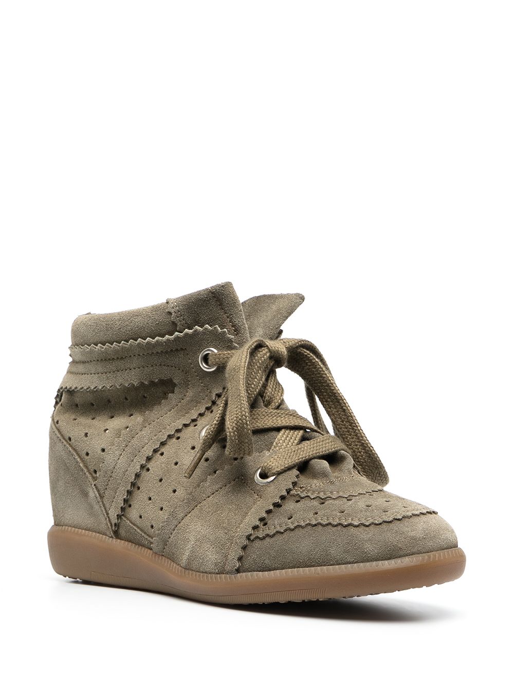 Isabel Marant Women Bobby Suede Leather Sneakers