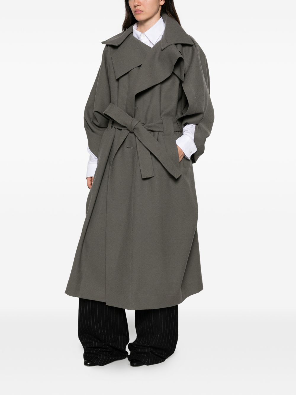 Issey Miyake Women Wool Long Coat