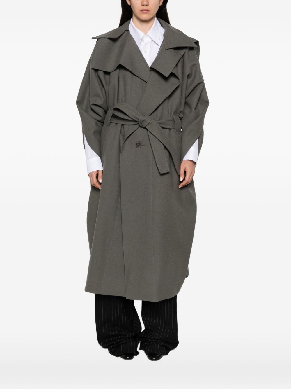 Issey Miyake Women Wool Long Coat
