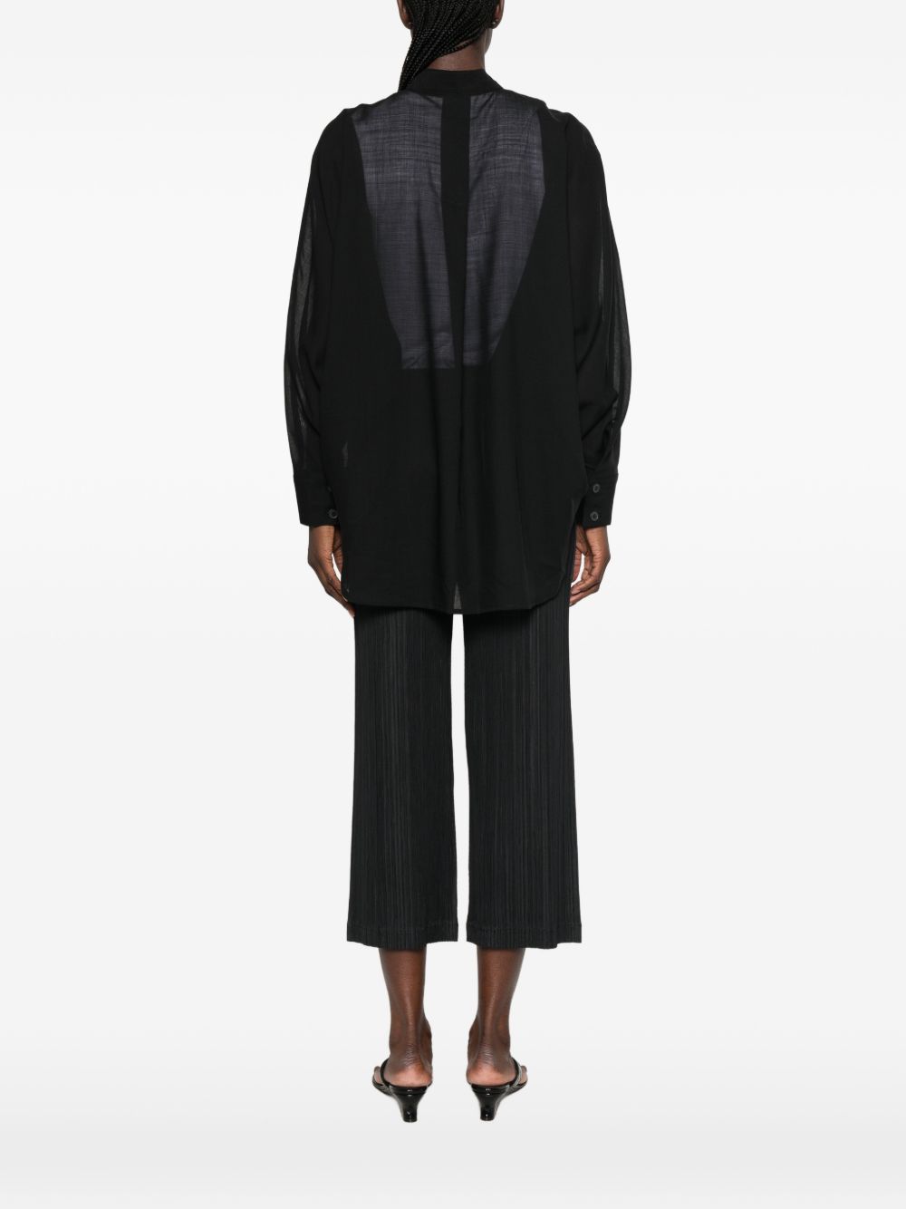 Issey Miyake Women Wool Blend Crewneck Sweater