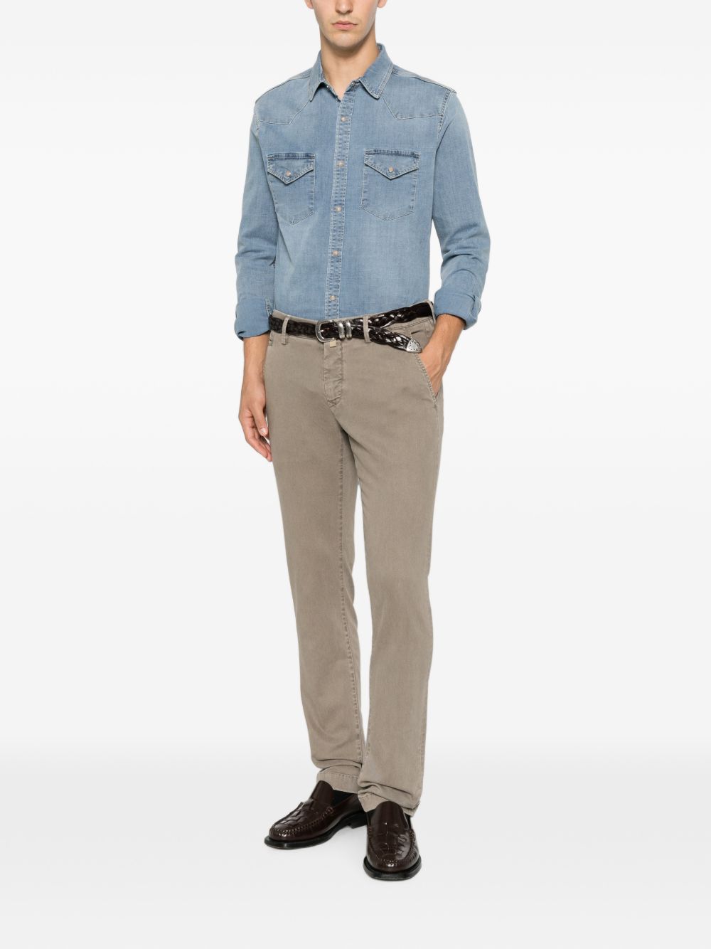 Jacob Cohen Men Slim Fit Cotton Trousers