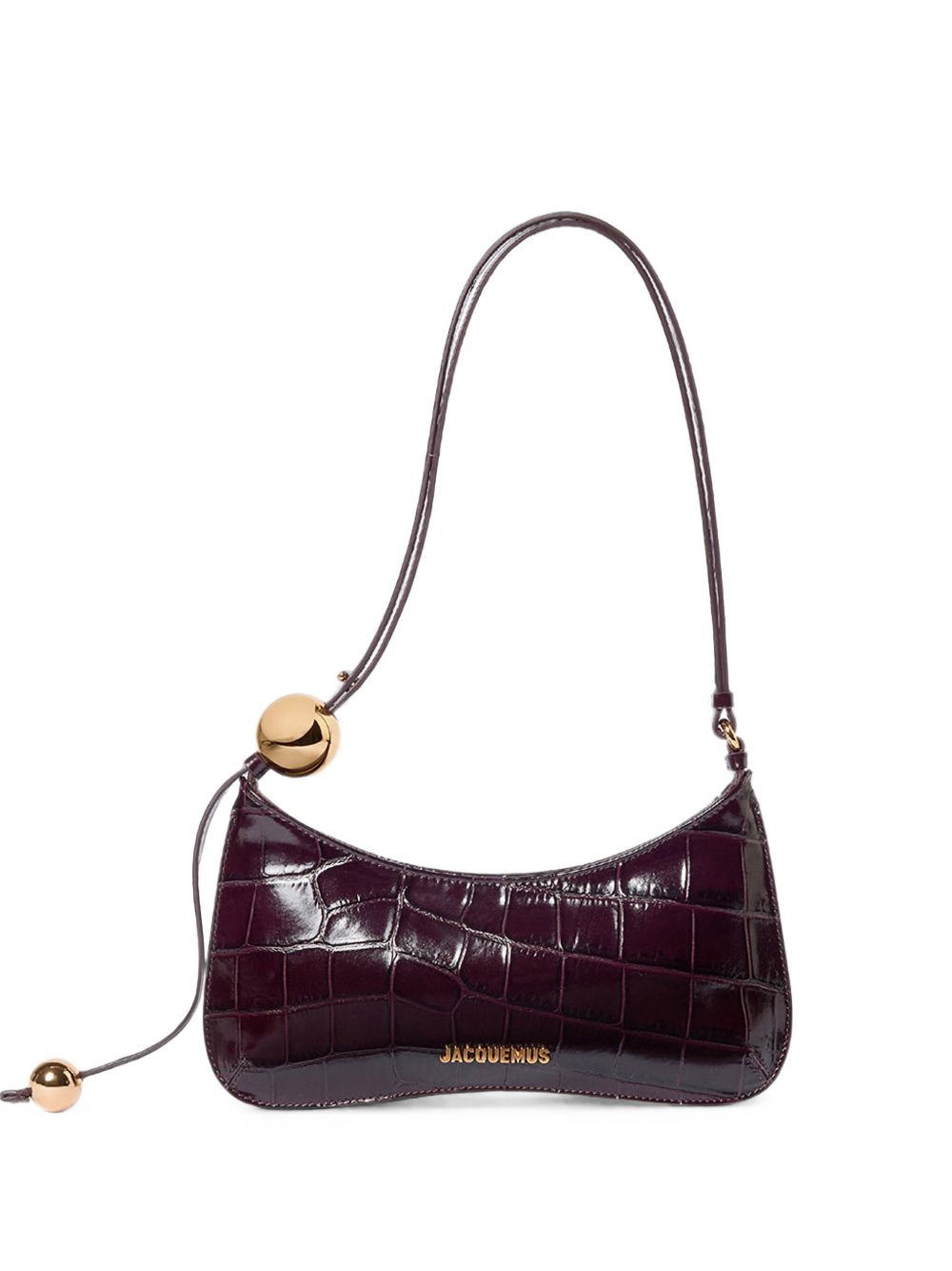 Jacquemus Women Le Bisou Perle Leather Shoulder Bag
