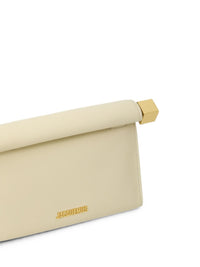 Jacquemus Women Le Sac Rond Carre Leather Clutch