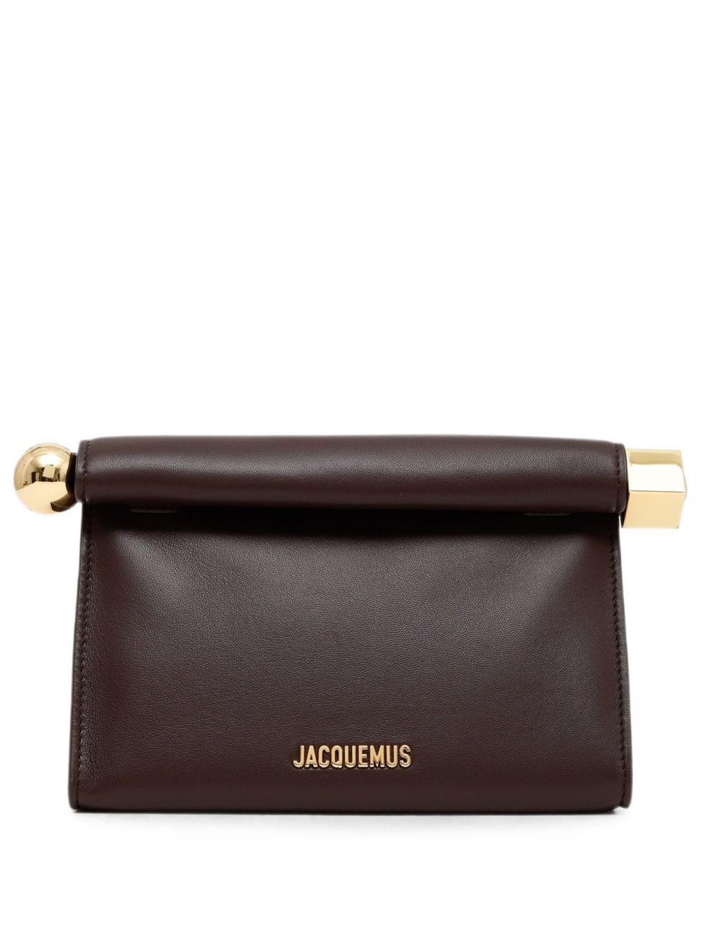 Jacquemus Women Le Sac Rond Carre Leather Clutch