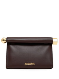 Jacquemus Women Le Sac Rond Carre Leather Clutch
