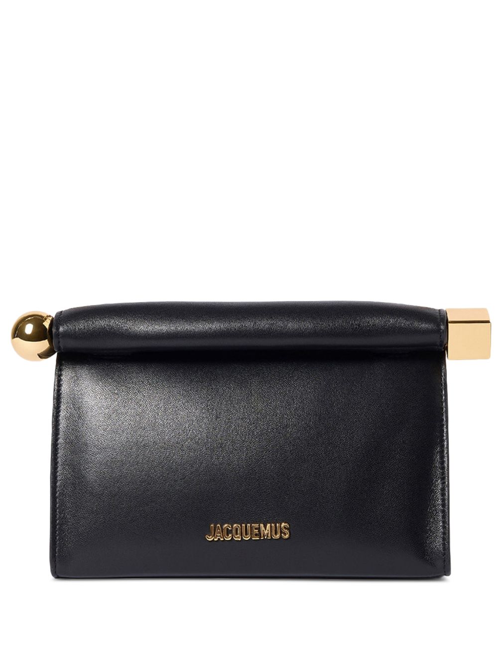 JACQUEMUS Jacquemus Women Le Sac Rond Carre Leather Clutch