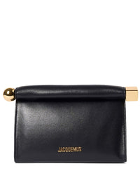 JACQUEMUS Jacquemus Women Le Sac Rond Carre Leather Clutch
