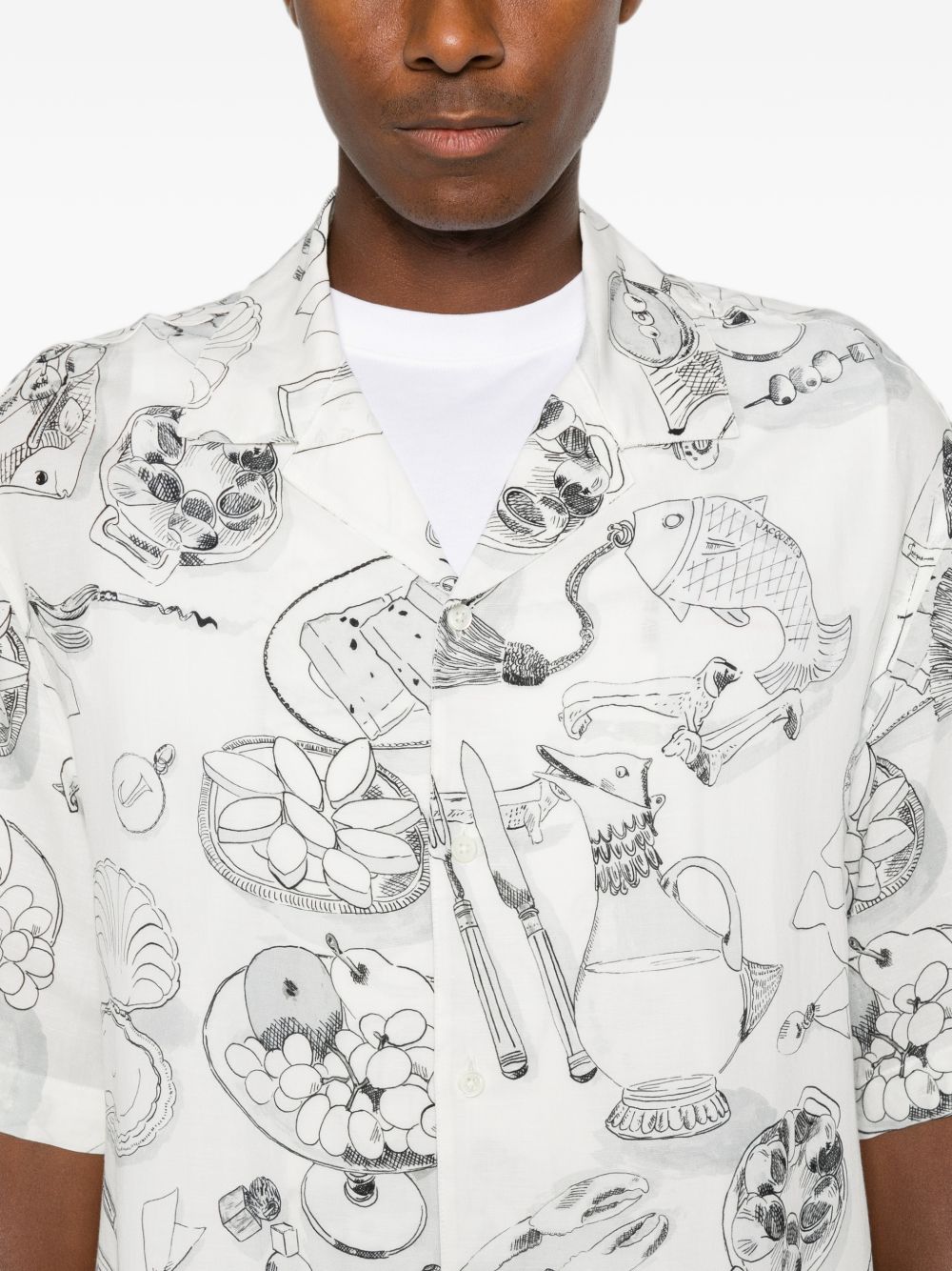 Jacquemus Men Printed Cotton Shirt