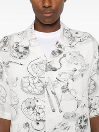 Jacquemus Men Printed Cotton Shirt