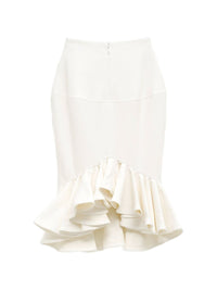 Jacquemus Women Peplum Midi Skirt
