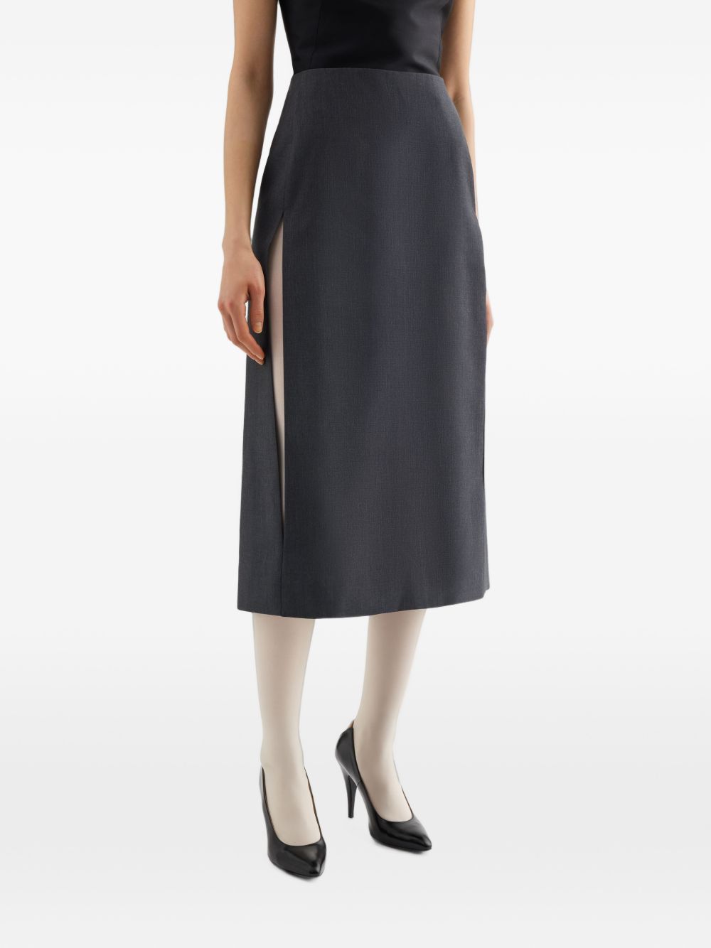 Jil Sander Women Wool Long Skirt