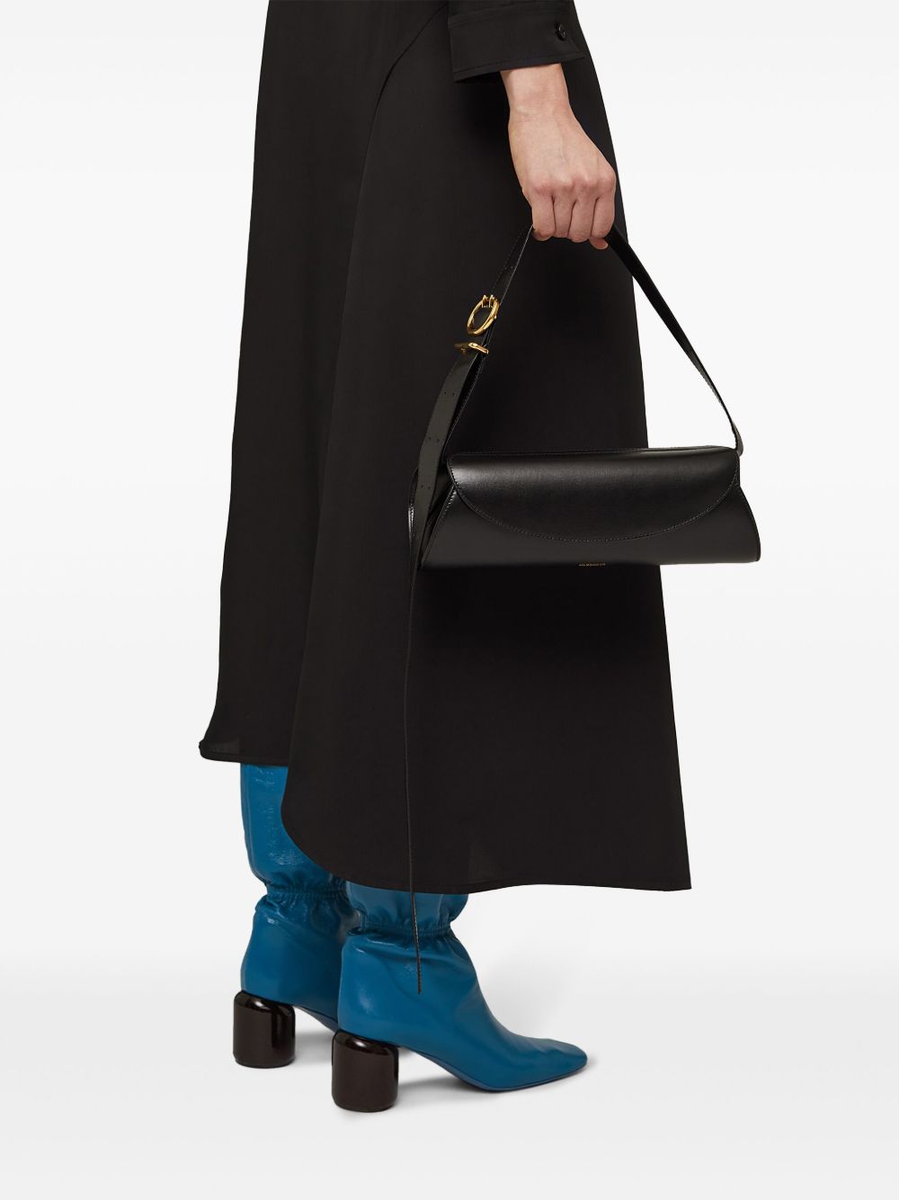 Jil Sander Women Cannolo Small Leather Shoulder
