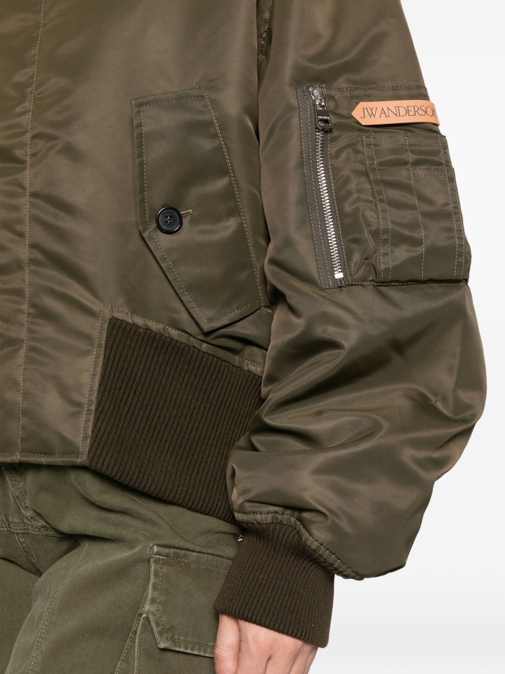 Jw Anderson Women Nylon Oversized Bomber Jacket