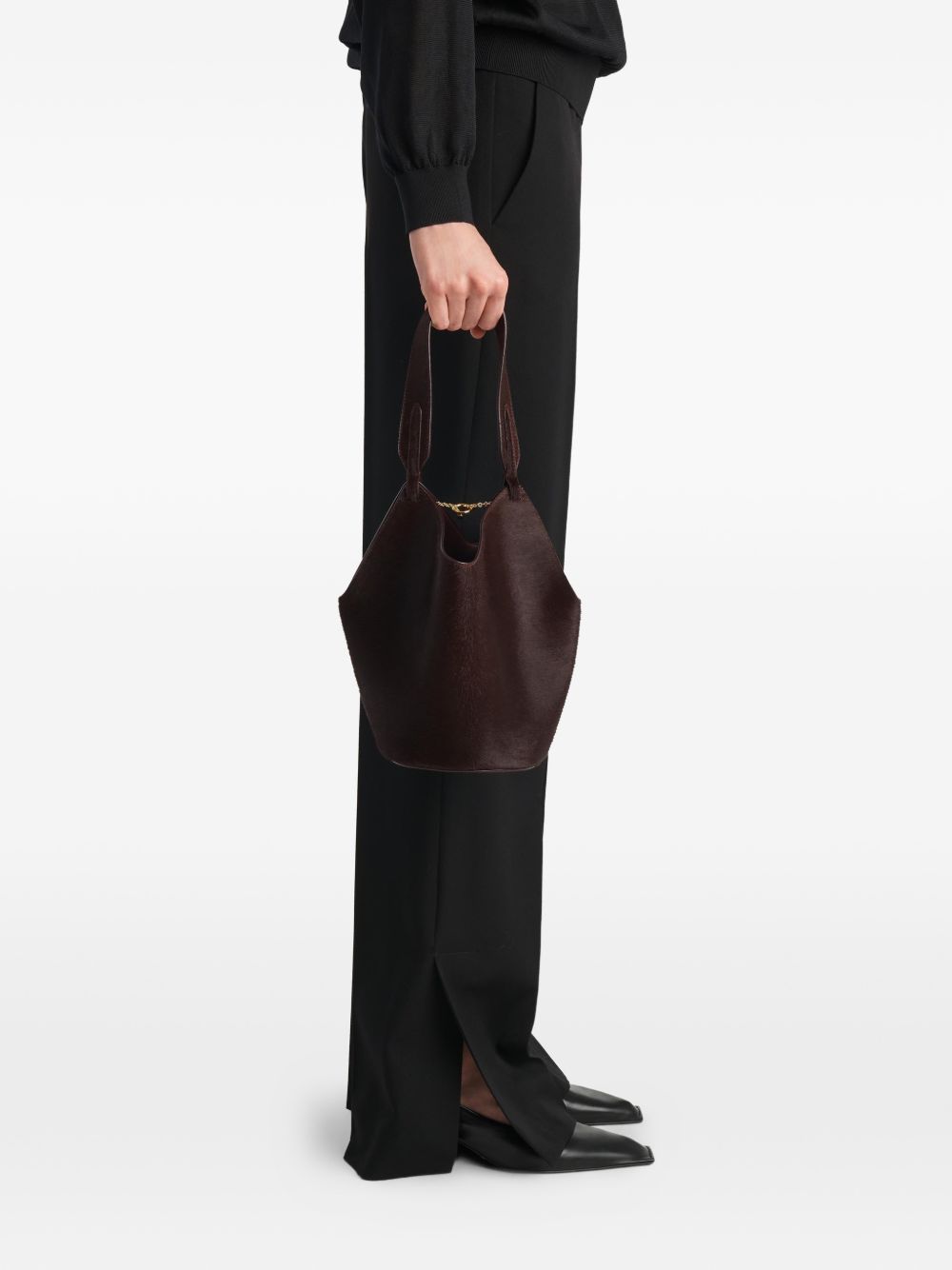 Khaite Women Lotus Mini Leathe Bucket Bag