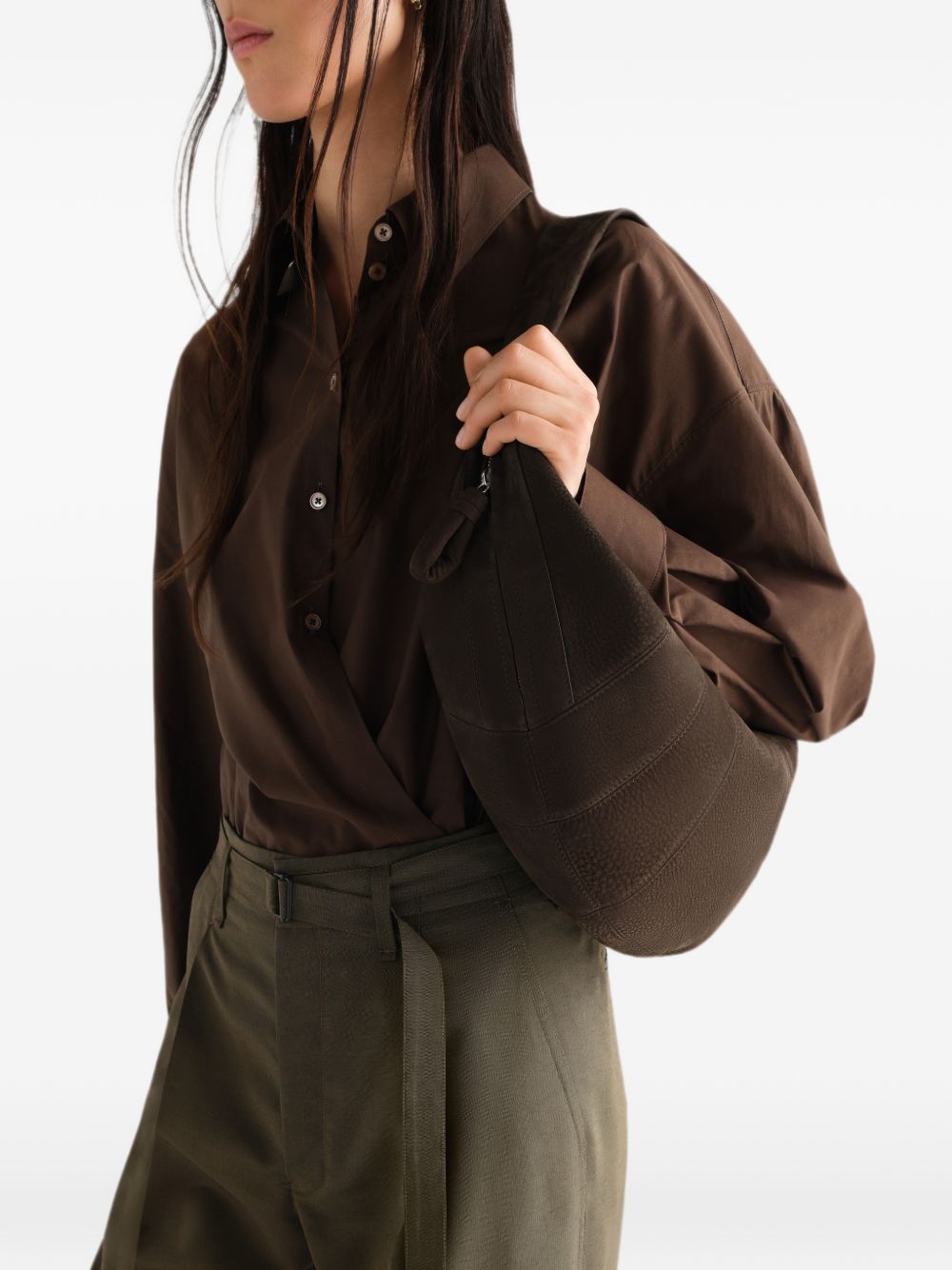 Lemaire Women Fortune Croissant Leather Shoulder Bag