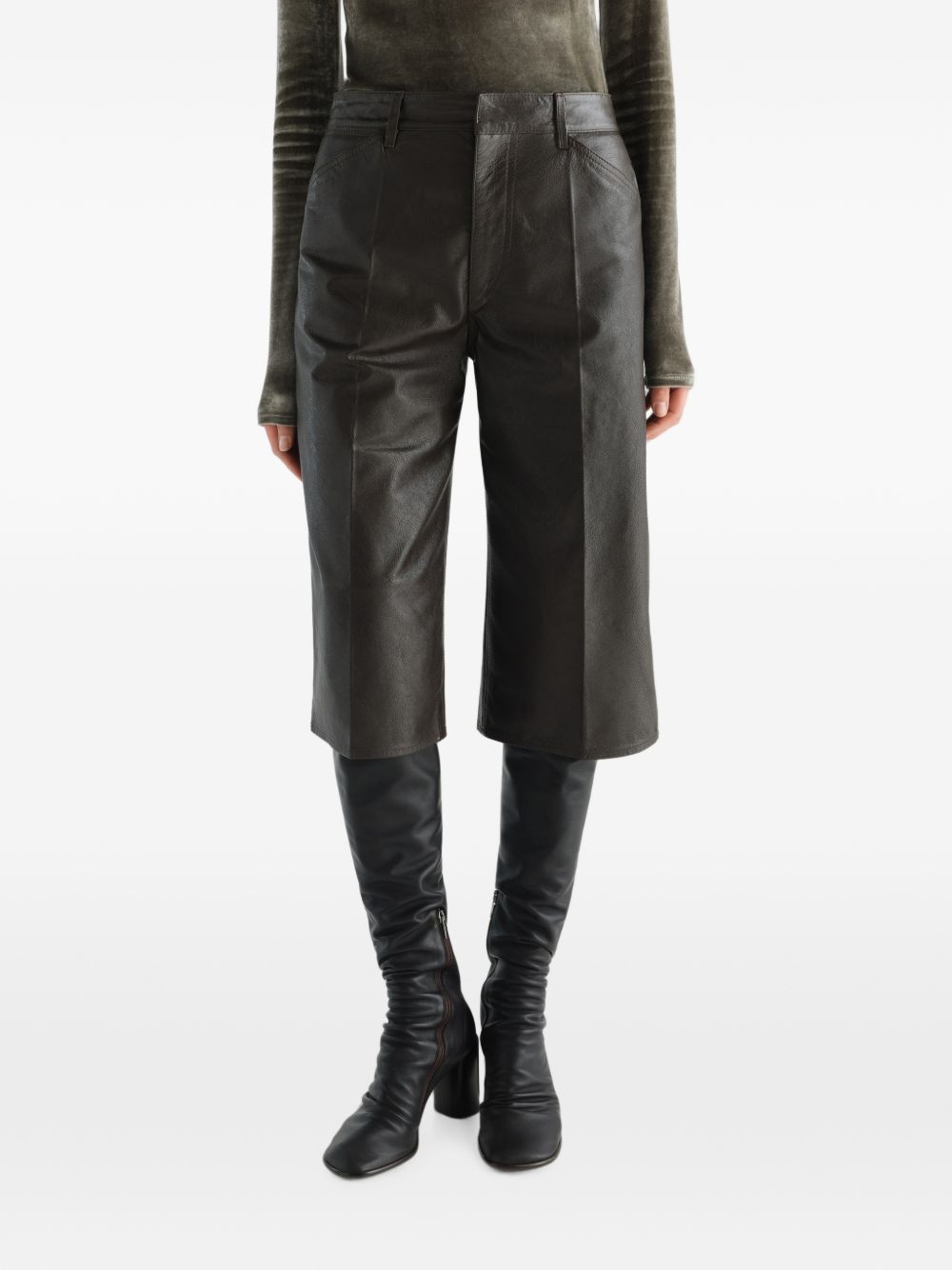 Lemaire Women Leather Bermudas