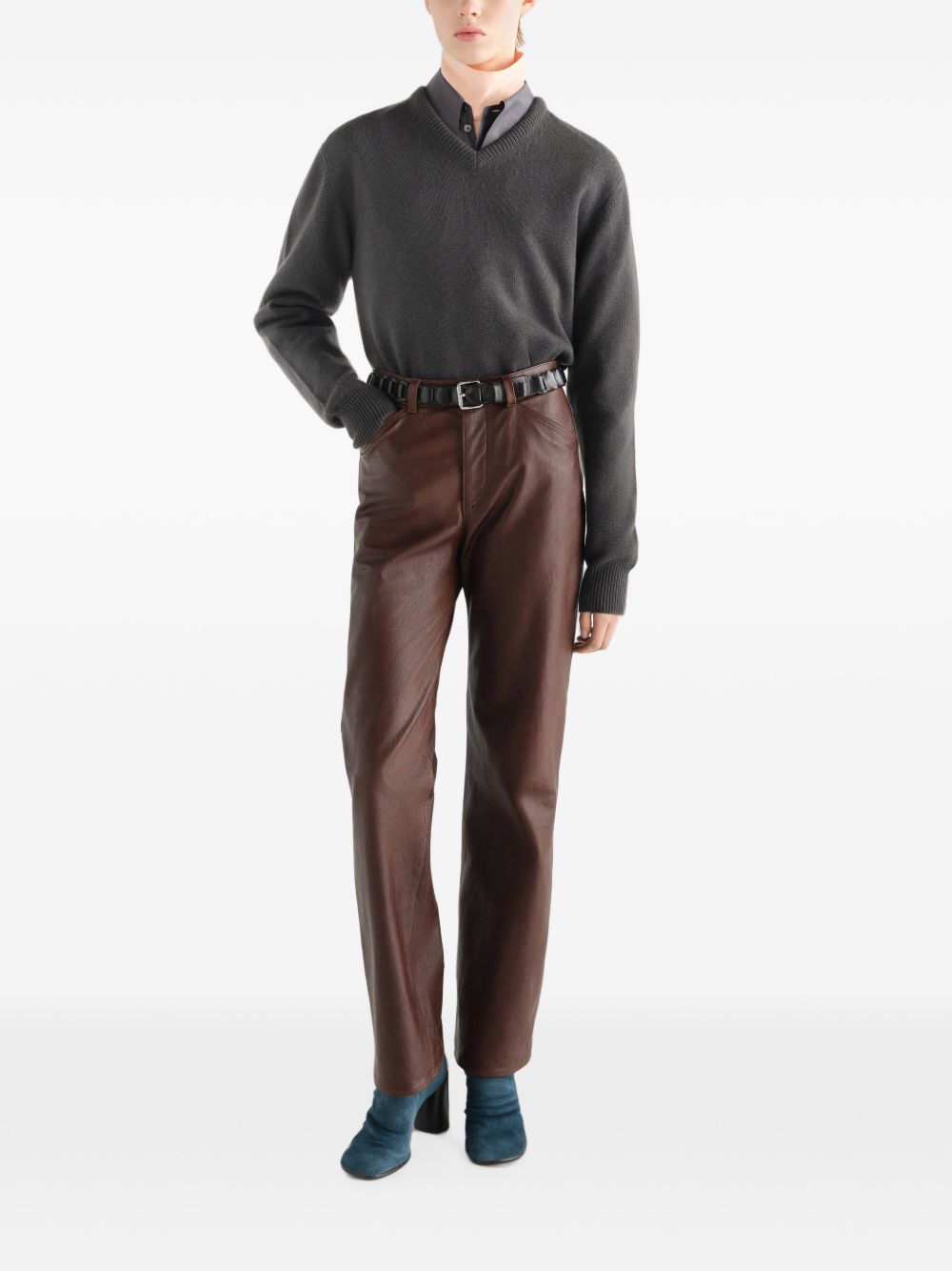 Lemaire Men Cashmere V-Necked Sweater