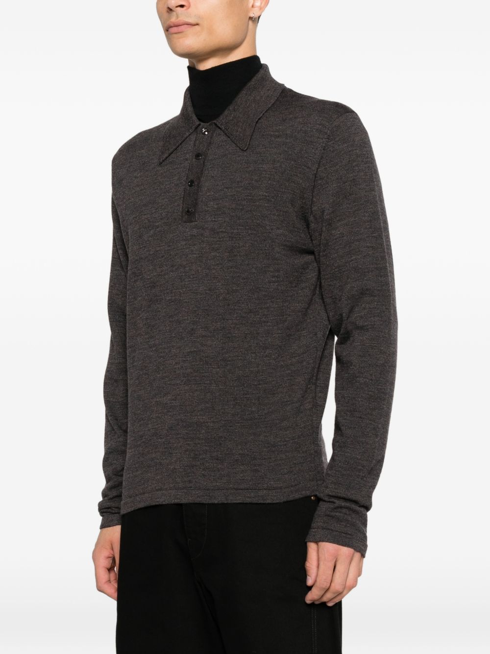 Lemaire Men Wool Polo Shirt