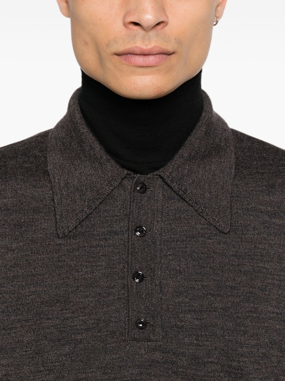 Lemaire Men Wool Polo Shirt