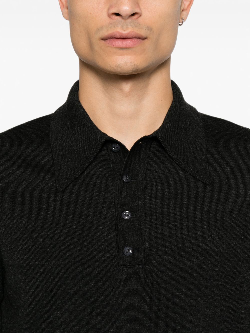 Lemaire Men Wool Polo Shirt
