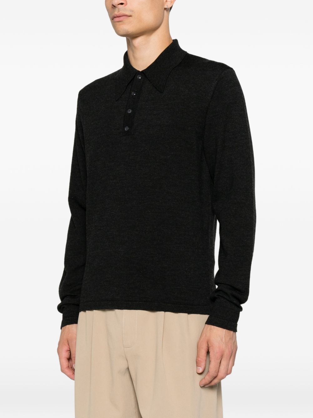 Lemaire Men Wool Polo Shirt