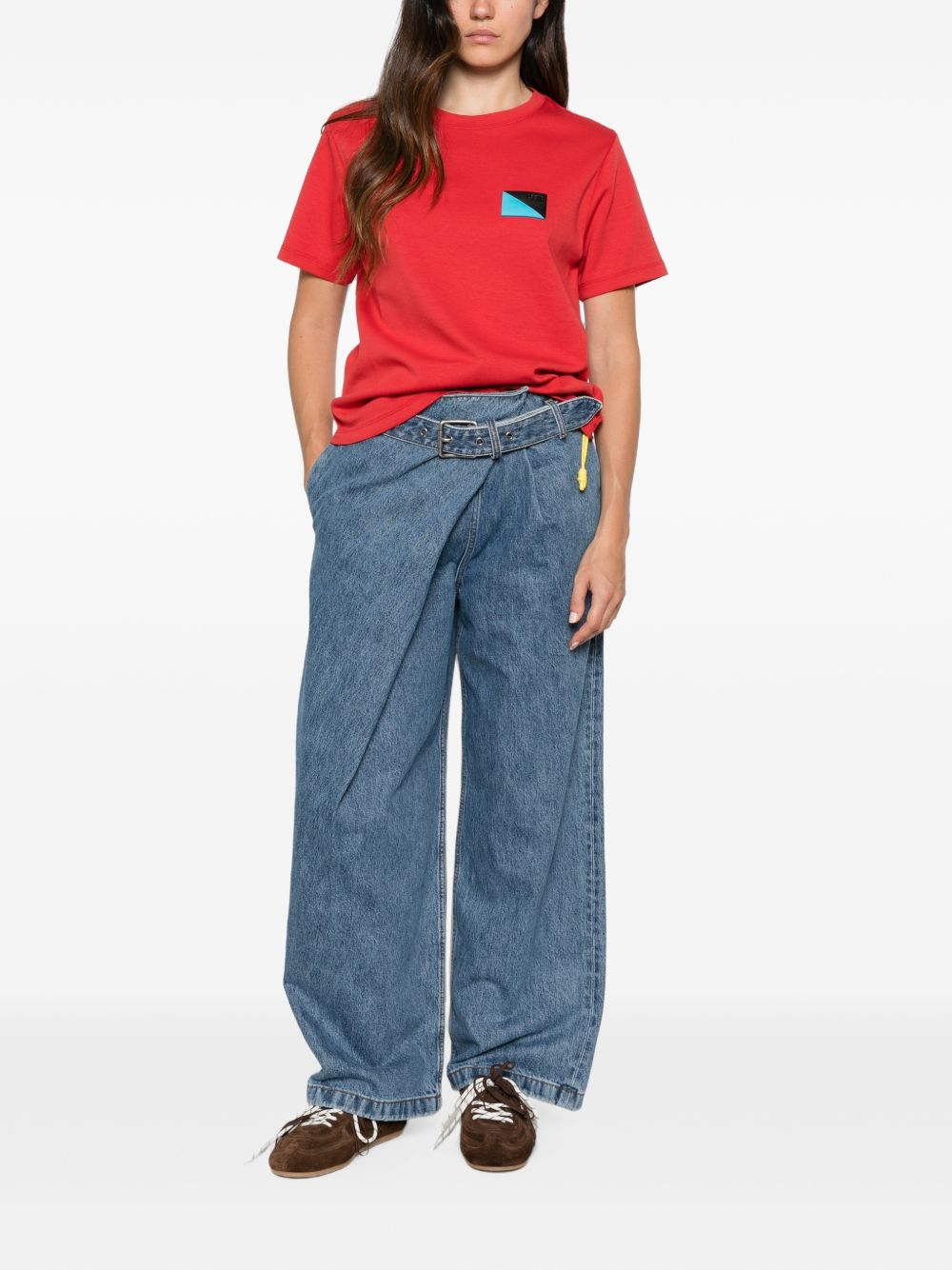 Loewe Women Draped Denim Jeans