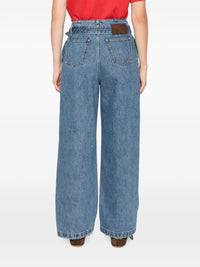 Loewe Women Draped Denim Jeans