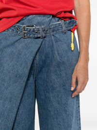 Loewe Women Draped Denim Jeans