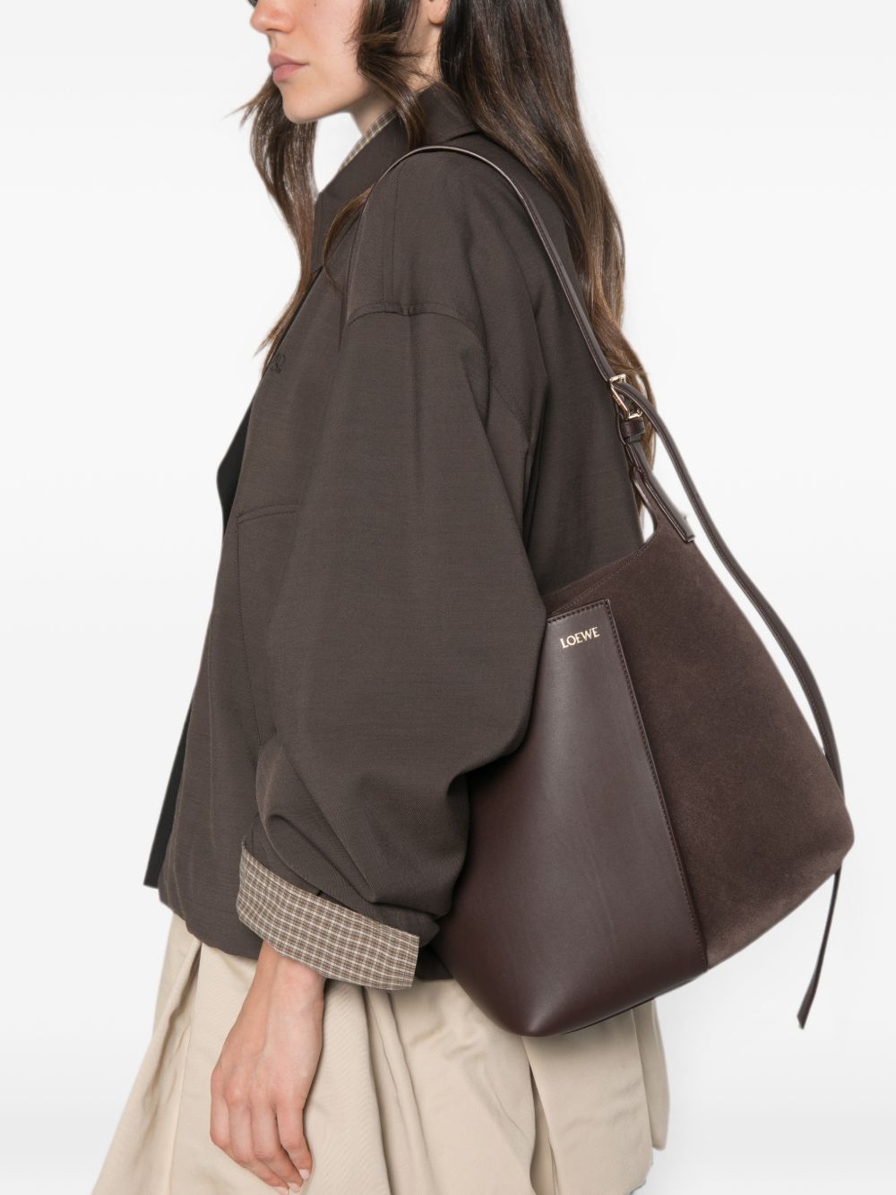 LOEWE Loewe Women Bilbao Medium Leather Bucket Bag