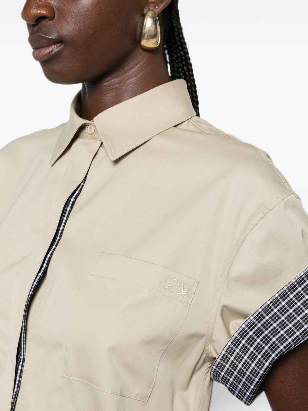 Loewe Women Cotton And Silk Mini Dress