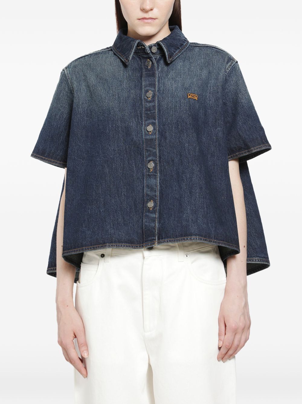 Loewe Women Denim Trapeze Shirt
