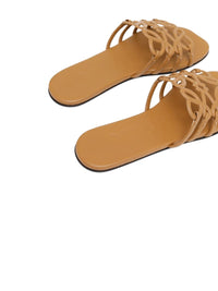 LOEWE Loewe Women Petal Anagram Leather Sandals