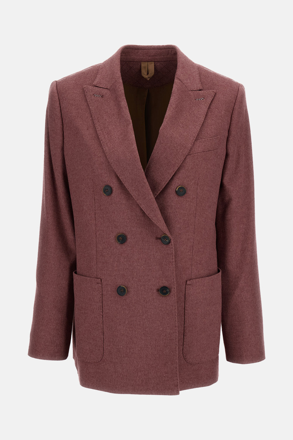 Max Mara Max Mara Women Double-Breasted Silk And Cashmere Tailored Jacket