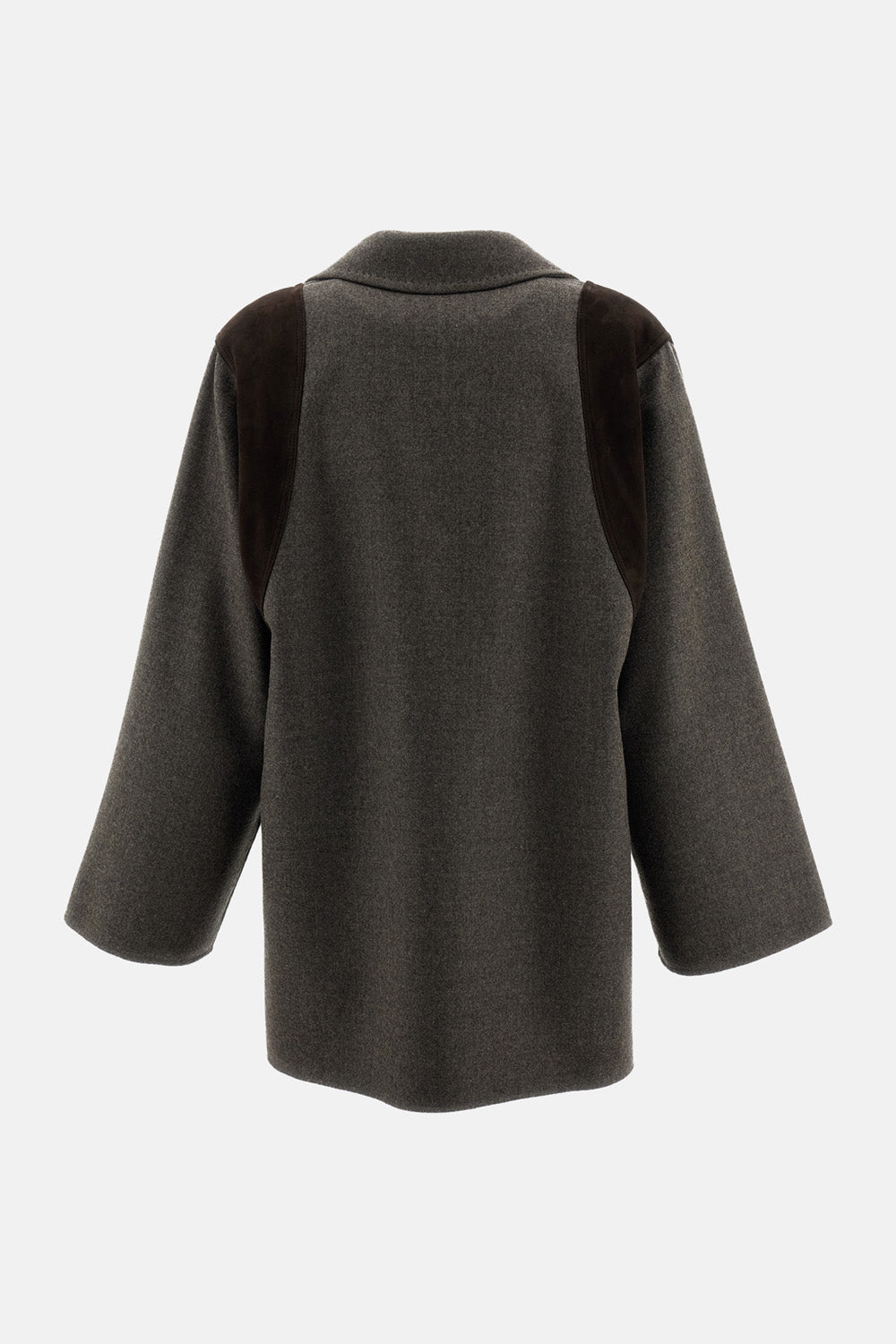 Max Mara Women Oversized Double Wool And Suede Blazer