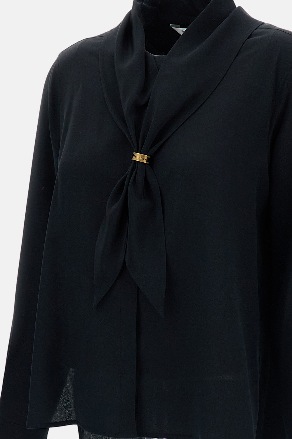 Max Mara Max Mara Women Tie-Neck Scarf Silk Shirt