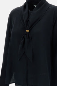Max Mara Max Mara Women Tie-Neck Scarf Silk Shirt