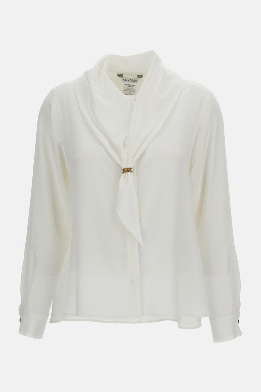 Max Mara Max Mara Women Tie Neck Scarf Silk Shirt