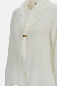 Max Mara Max Mara Women Tie Neck Scarf Silk Shirt