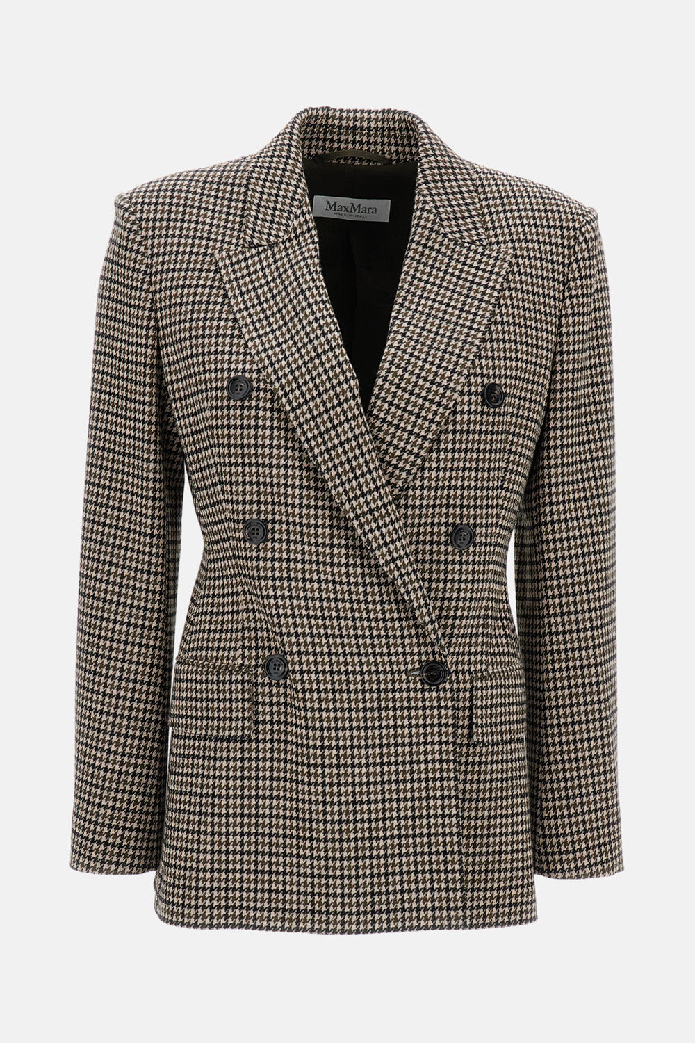 Max Mara Max Mara Women Pied De Poule Double Breasted Blazer