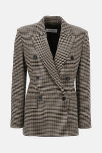Max Mara Max Mara Women Pied De Poule Double Breasted Blazer