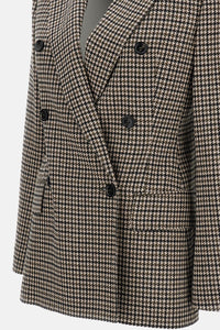 Max Mara Max Mara Women Pied De Poule Double Breasted Blazer