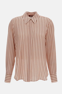 Max Mara Studio Women Striped Silk Shirt