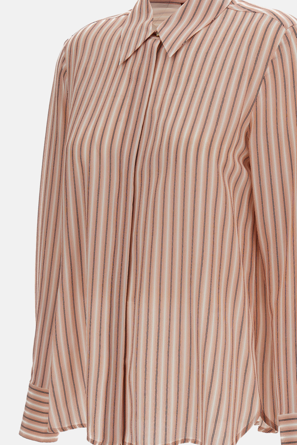 Max Mara Studio Women Striped Silk Shirt