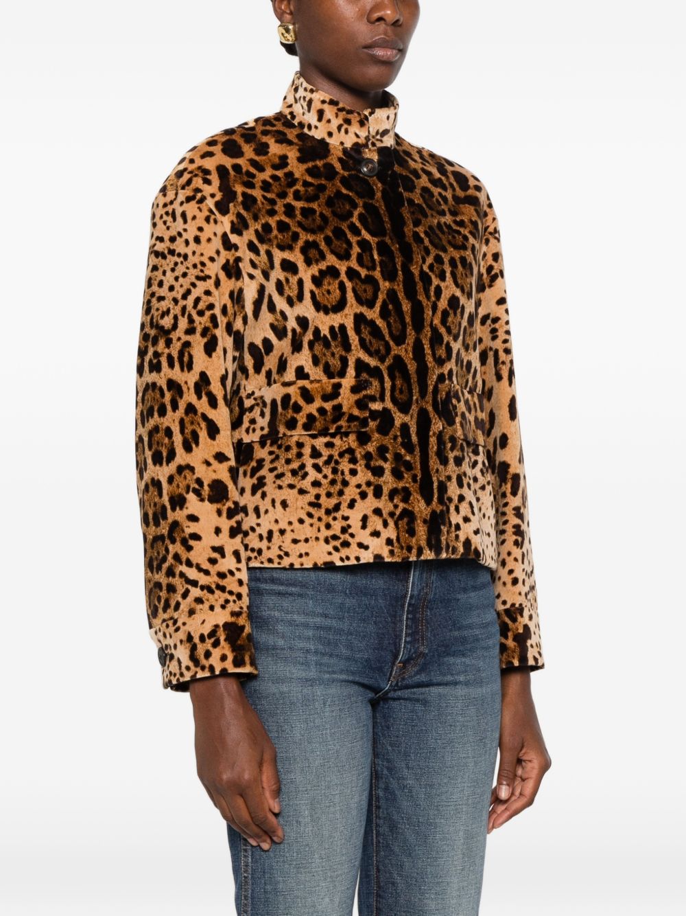 Max Mara Women Printed Cotton Blouson Jacket